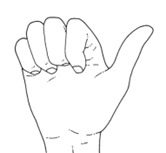 illustration of fingers bent