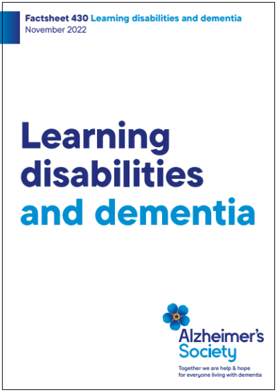 Learning disabilities and dementia front page